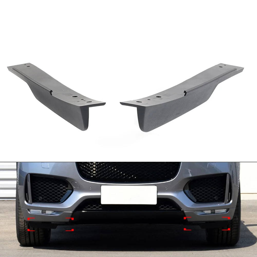 Car Front Bumper Lower Air Deflectors Skirts Baffle For Jaguar F-Pace 2016 2017 2018 2019 2020 2021 2022 2023 Black