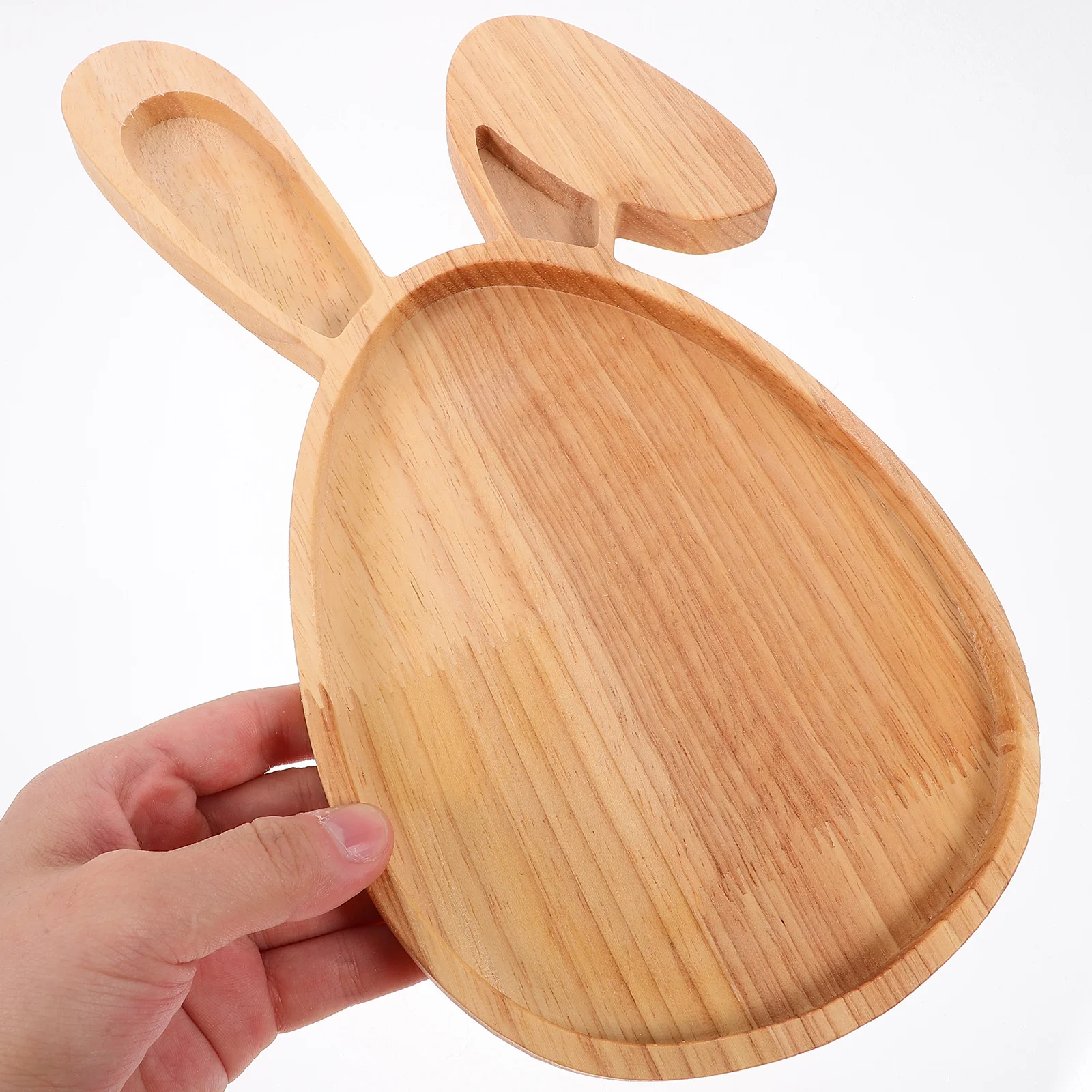 Easter Bunny Tray Decorative Wooden Fruit Coffee Table Plate Cartoon Dessert Serving Dish Child