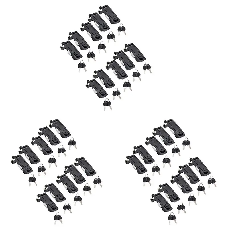 AB56-30PCS Compression Latch Flush Lever Latch Lock For Marine Car RV Door Hand Lock Adjustable Lever Latches Thickness:1-5Mm