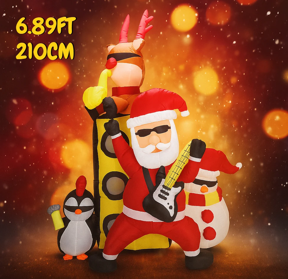 6,89 футов надувная игрушка Санта-группа олень пингвин снеговик со светодиодным украшением подарки поставки надувные украшения для двора