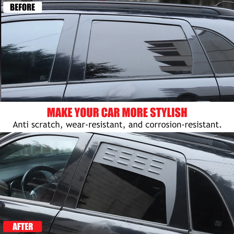 

For Mitsubishi ASX 2011-2018 Car Rear Window Louver Blinds Air Outlet Vent Airscoop Trim Aluminum Car Accessories