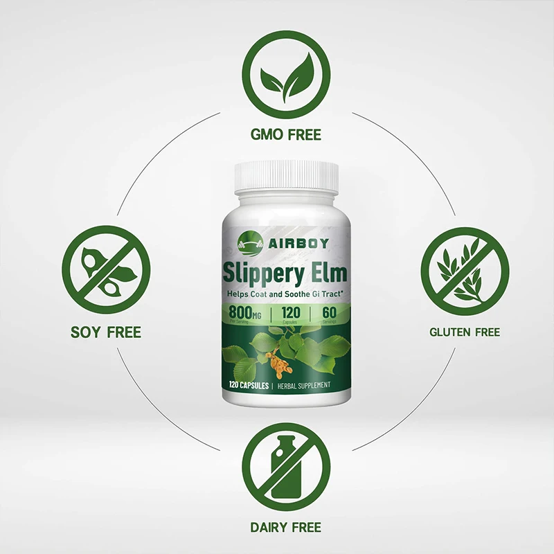 Slippery Elm 400mg - Soothes The Gastrointestinal Tract and Improves Digestion