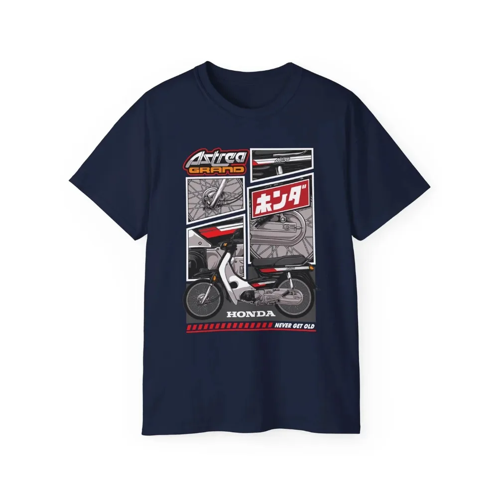

Honda Trendy Hot Items Men's and Women's T-shirt Astrea Grand Summer Cotton Shirts Spring Autumn Motorcycle Off-road Top