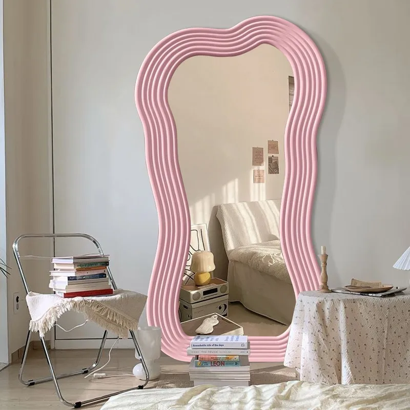 Nordic Modern Mirror Square Frame Cosmetics Funky Hanging Aesthetic Vanity Mirror Cosmetics Bathroom Espelhos Home Products
