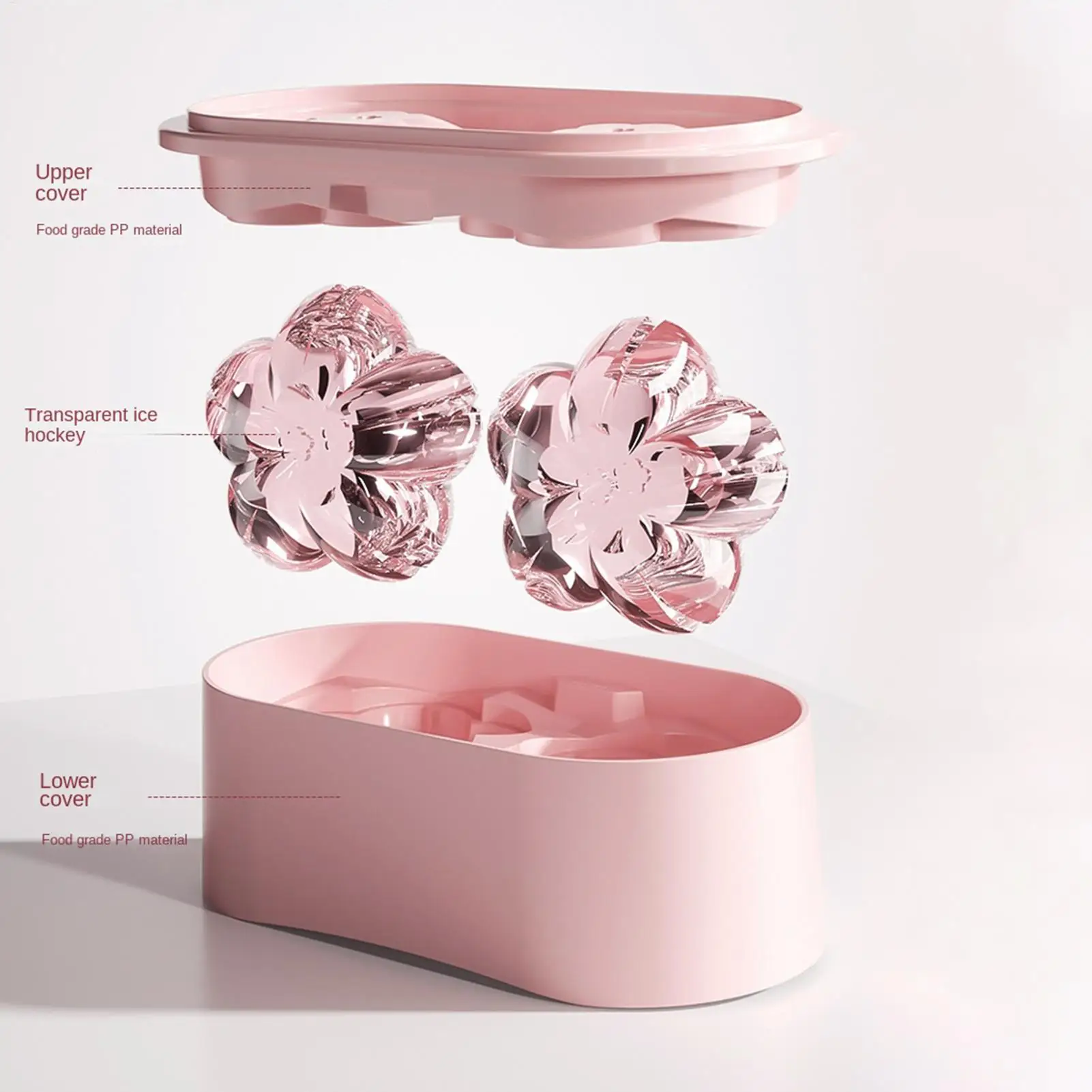 Flower Shape Ice Cubes Mold Reusable  Ice Tray Ice Ball Mold
