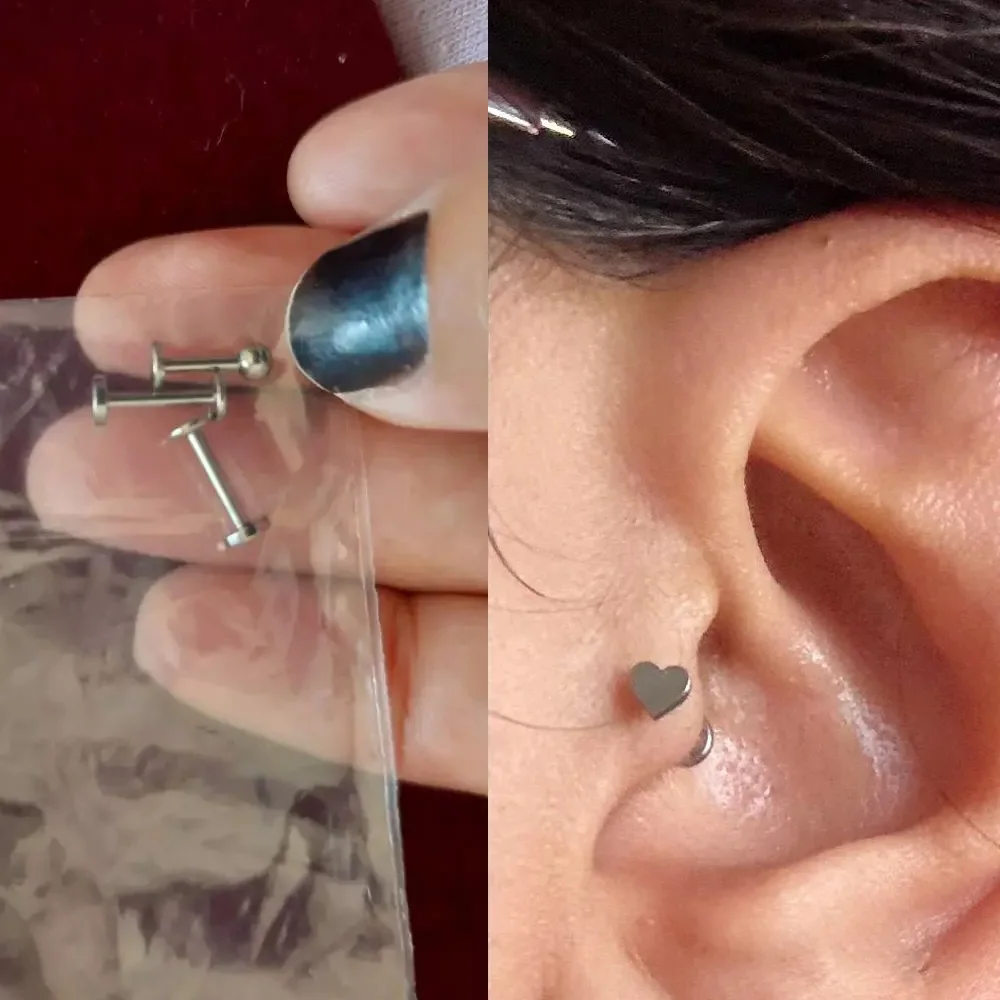 ASTM F136 Titan Innengewinde Lippenpiercing Nasenstecker Ohrringe Eloxierte Piercing-Körperschmuck Großhandel – Detail 2