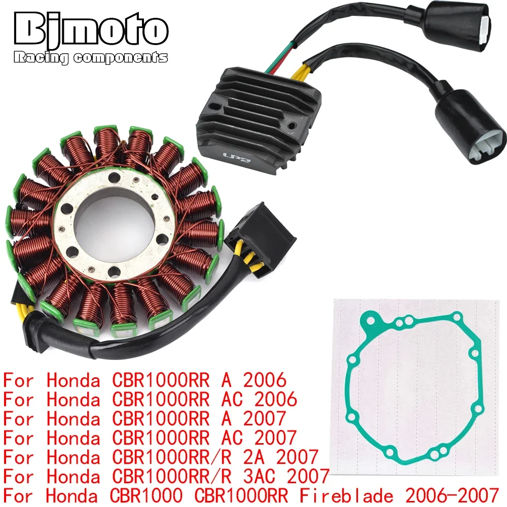 

CBR1000RR 2007 CBR 1000 RR Engine Stator Coil+Voltage Regulator rectifier For Honda CBR1000 CBR1000RR Fireblade 2006 With Gasket