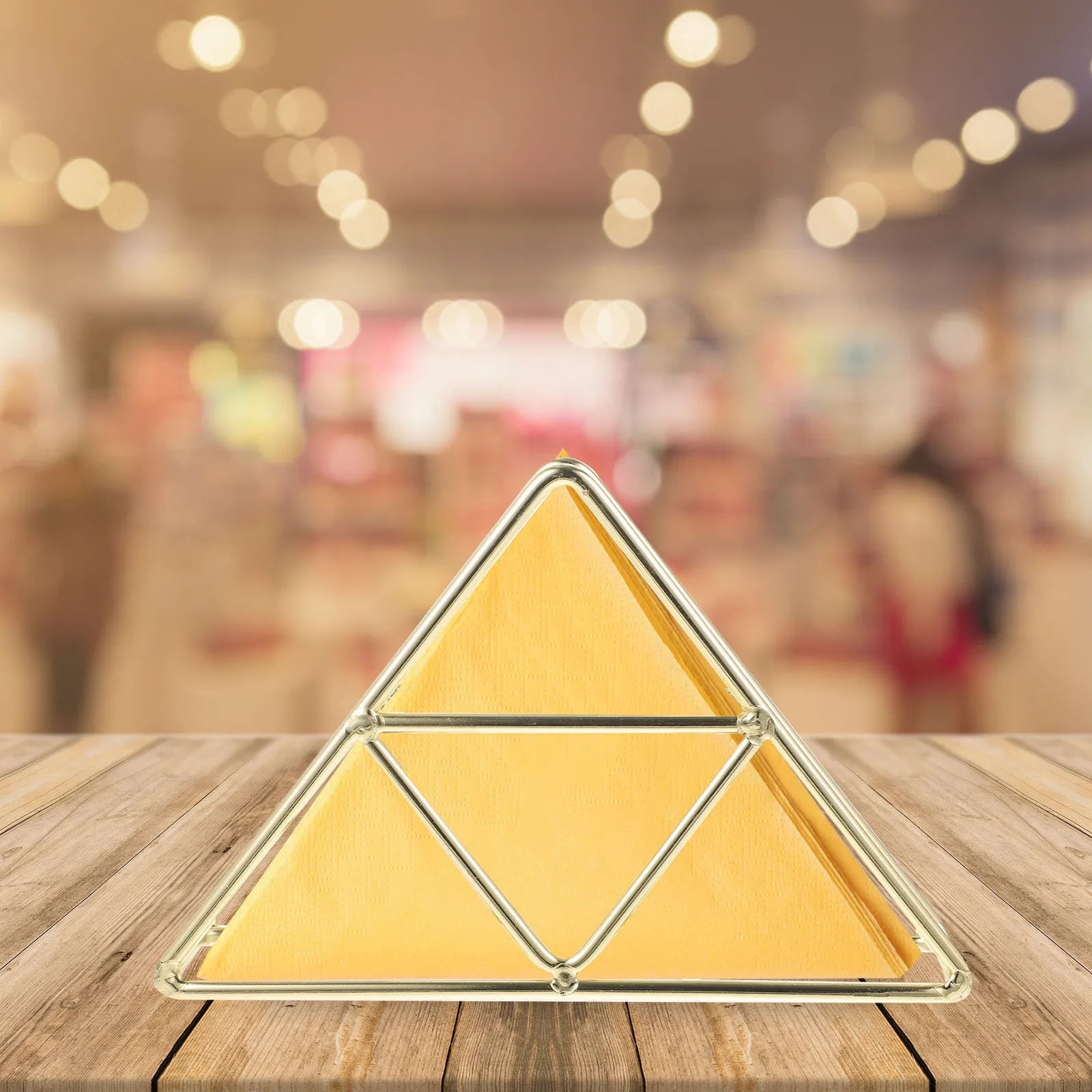 Premium Triangle Napkin Holder Heavy Duty Iron Construction Rust Proof Compact Size Napkin Organizer for Dining Table Decor