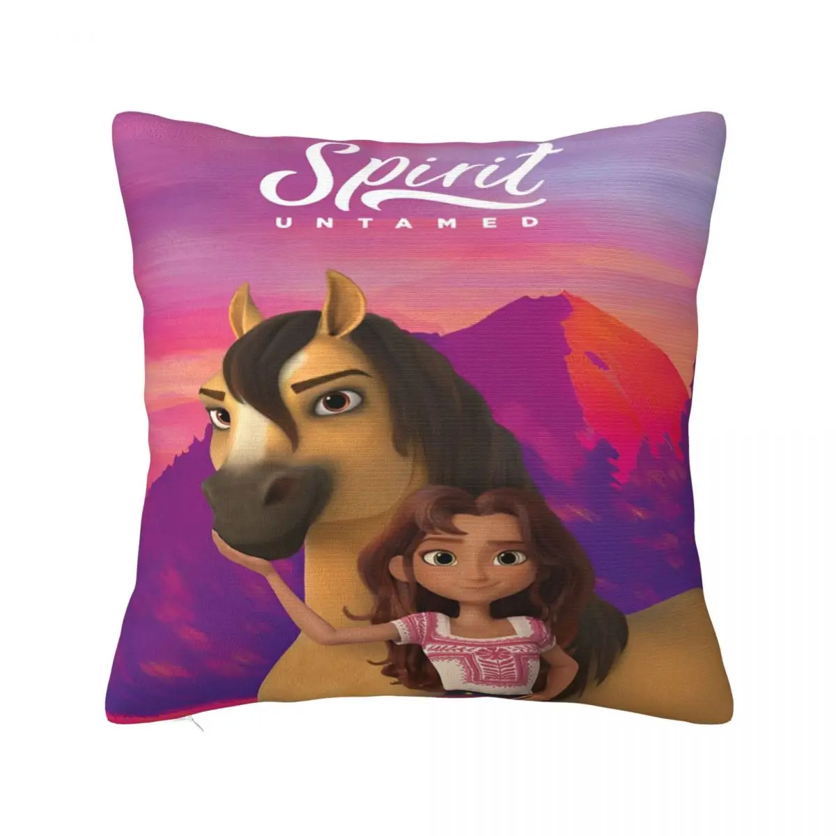 Decorative Pillowcases Spirit Riding Free Cartoon Horse Merch Sofa Pillow Case Cover Square Multi-Size Wholesale