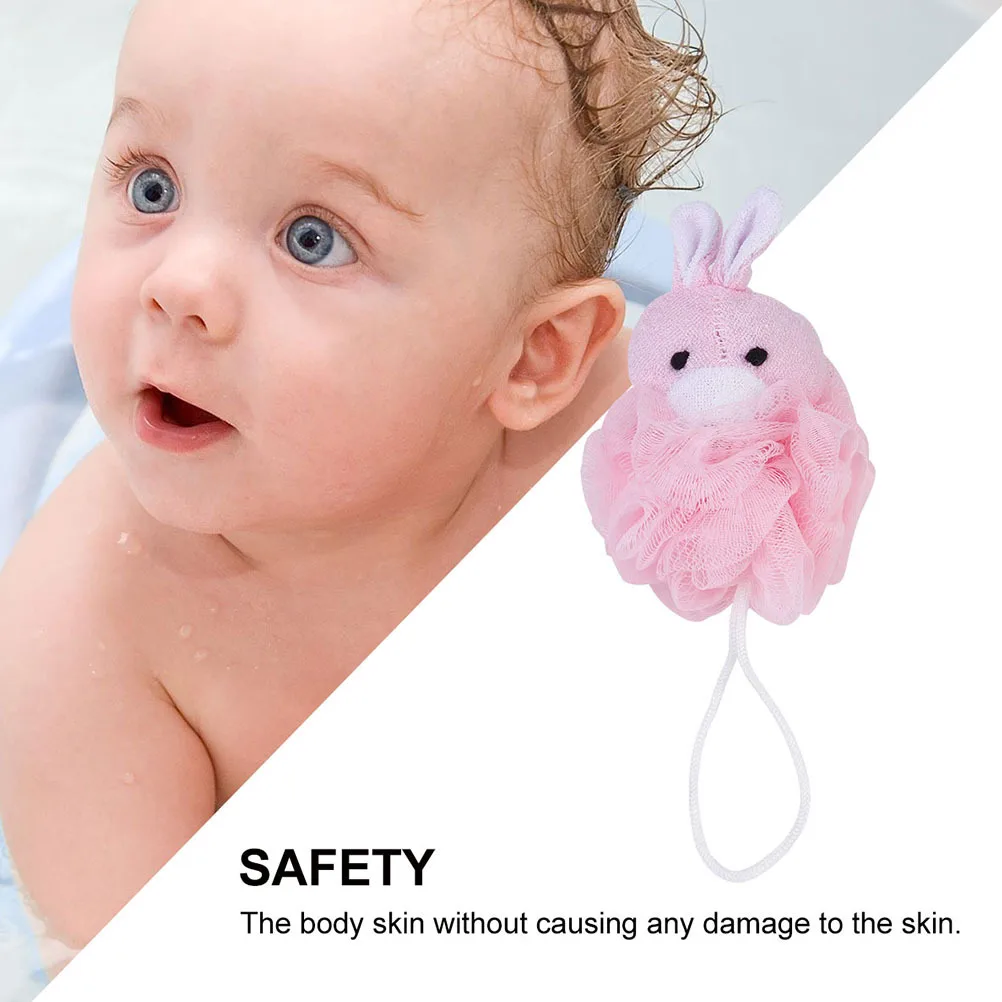 

3Pcs Cartoon Bath Balls Durable Shower Mesh Puff Baby Scrubber Gentle Exfoliating Lovely Animal Shapes for Kids