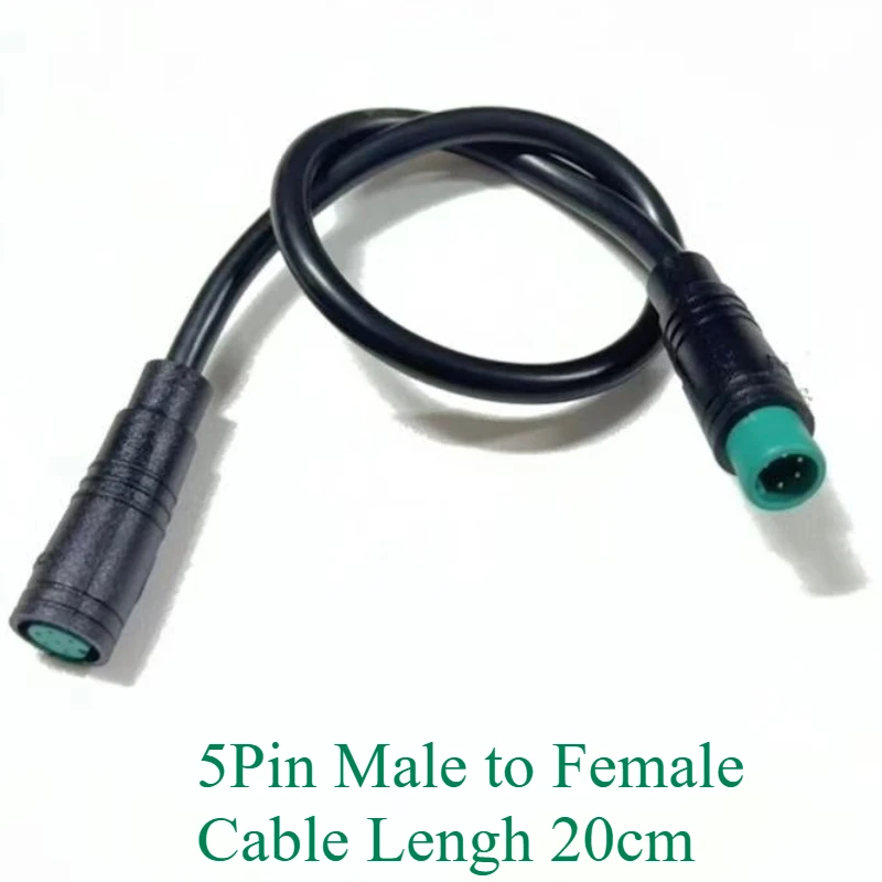 1Pcs M8 2 3 4 5 6 Pin Elektrische Fahrrad Butt Joint Stecker Wasserdicht für Ebike Display Kabel Weiblich männlich Optional Stecker 20CM