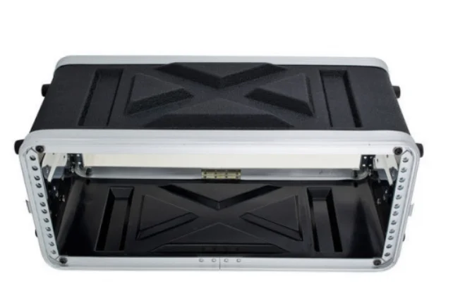 Large Shallow ABS Rack Case 4U Depth 8\'\'  with handle for Sound Equipment