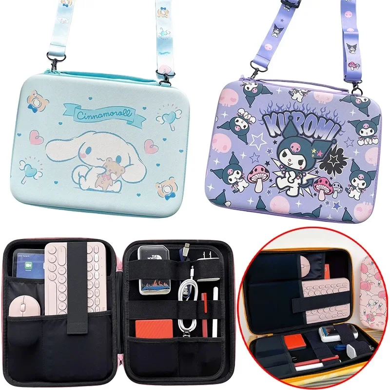 

Sanrio Kuromi IPad Pro 11-дюймовый ручной защитный чехол для хранения планшета с диагональной задней подвесной веревкой, сумка для хранения аниме, подарки