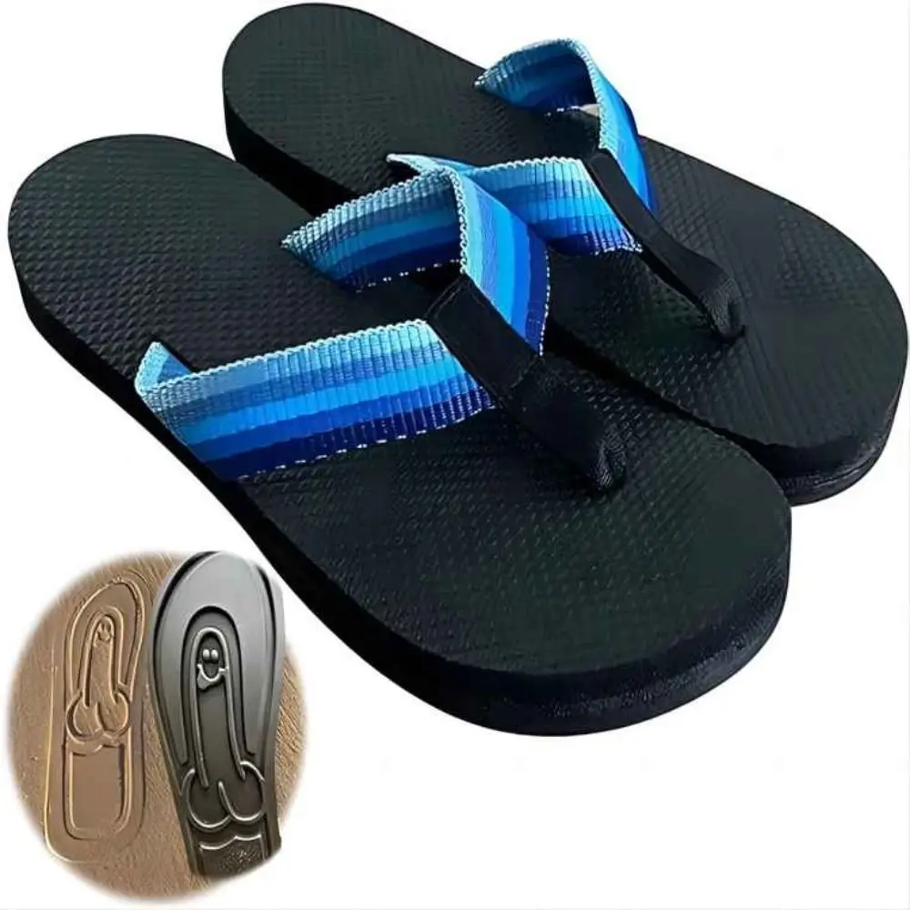 1 Paar Cadeaus 4 Maat Verborgen Flops Creatieve Nieuwigheid Grappige Dick Flip-Flop Originaliteit Speelse Sneldrogende Slippers Volwassen Mannen