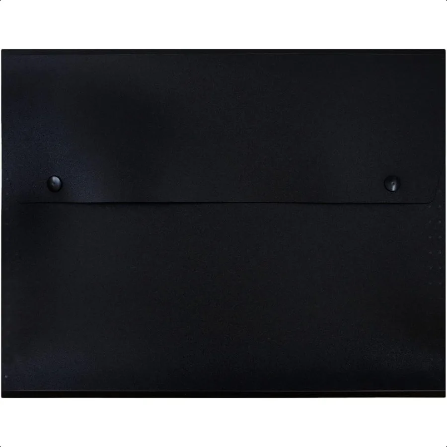 مجلدات الأكورديون 6 جيوب ملف توسيع بلاستيكي مع حرف إغلاق سريع مقاس 9 × 13 أسود يُباع بشكل فردي