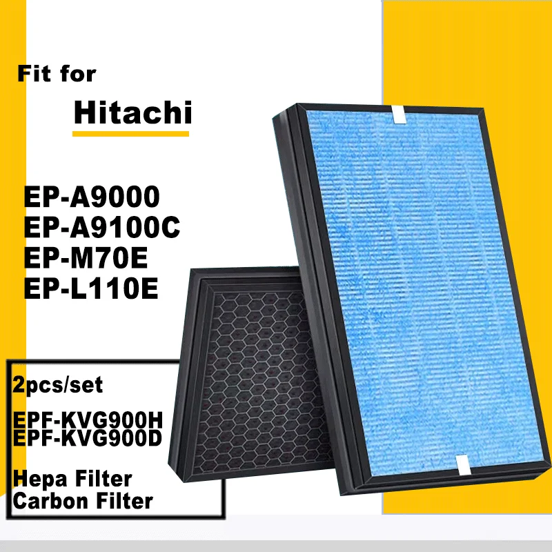 Anti bacterial HEPA Filter Carbon Filter EPF-KVG900H EPF-KVG900D for Hitachi EP-A9000 EP-A9100C EP-M70E EP-L110E