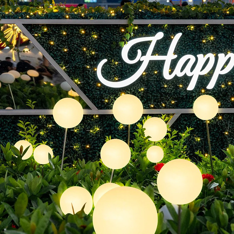 

Modern LED Outdoor round Ball Floor Lamp Waterproof Luminous Landscape Decoration for Shopping Malls and Parks