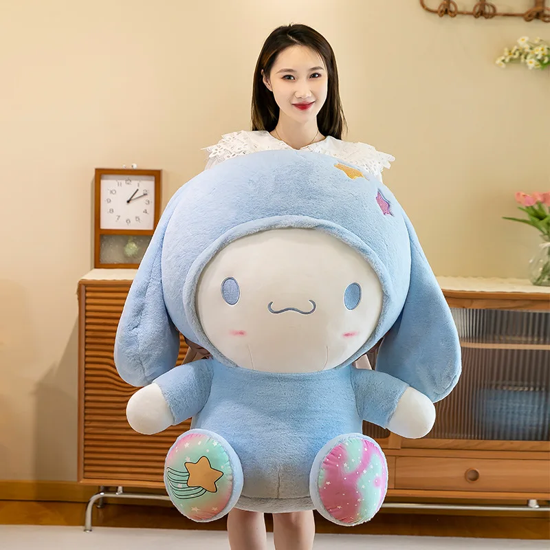 New Sanrio Cinnamoroll Kuromi My Melody Plush Toys Large Dolls Girls' Birthday Gifts Skin Friendly Dolls Odorless Cartoon Cute