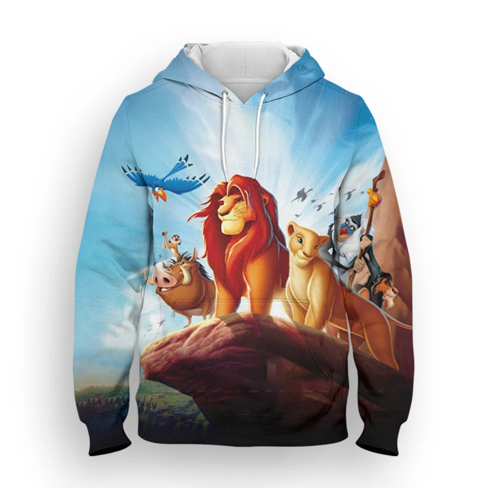 MINISO New Hoodies The Lion King Cartoon Anime 3D Printed Men Women Fashion Oversized Sweatshirts Hoodie Kids Pullovers Clothing