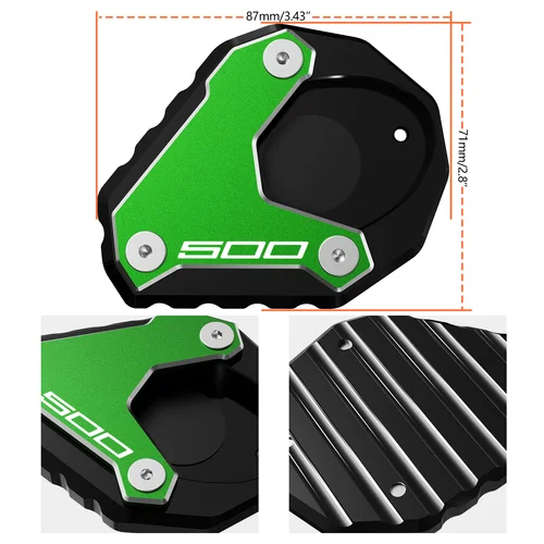 Imagen 2 del producto Para Kawasaki NINJA500 Z500 Ninja 500 Z 500 SE 2024 2025 accesorios de motocicleta soporte lateral placa de soporte ampliadora