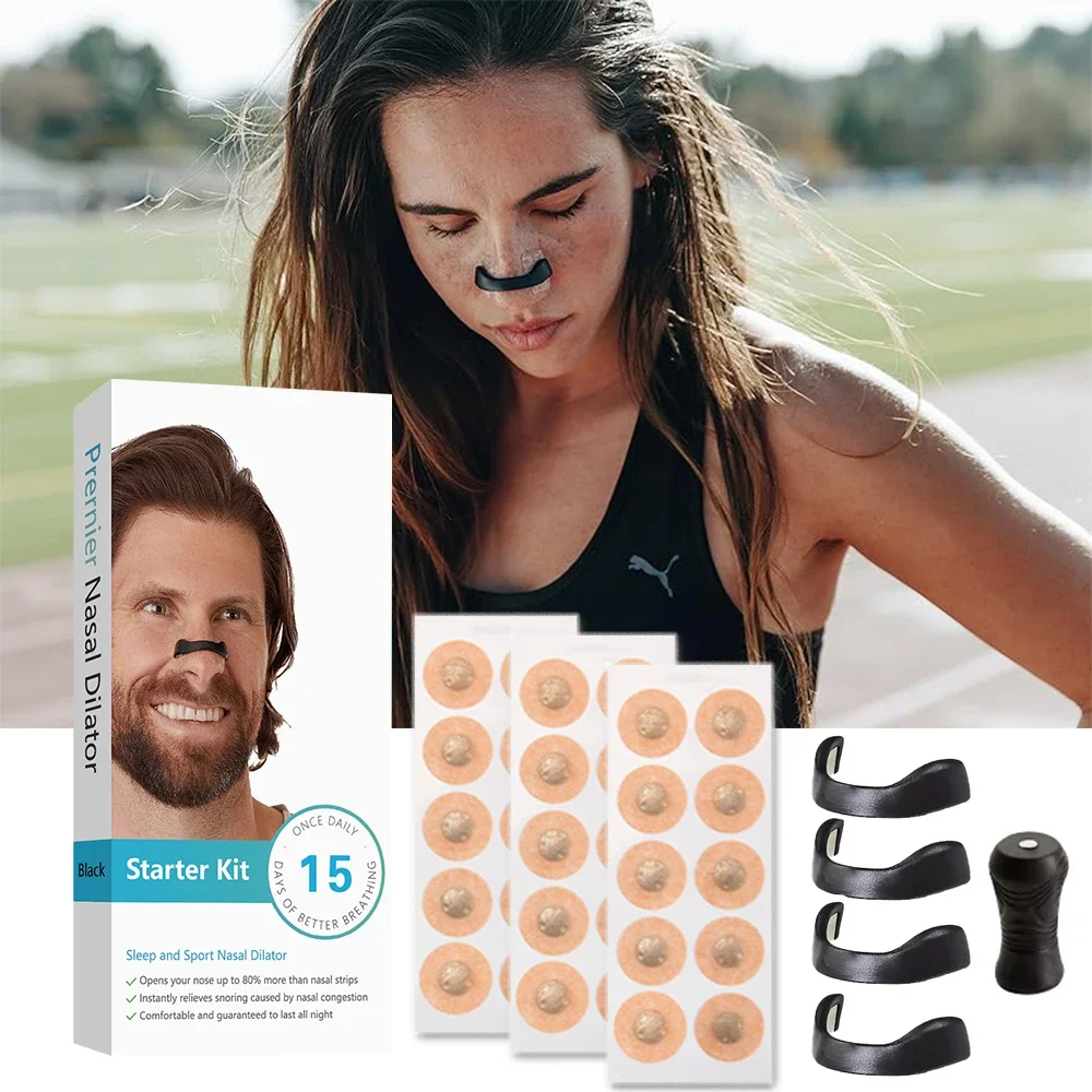 

Magnetic Nasal Breathing Dilators Kits Sport Nasal Dilator Boost Oxygen Intake,Reduce Snoring,Breathing Refill Nose Clip