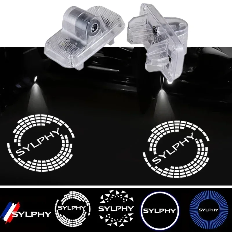 

2pcs LED Car Door Welcome Lights for Nissan SYLPHY 2006 2007 2008 2009 Auto Projector Lamp Refit Decoration
