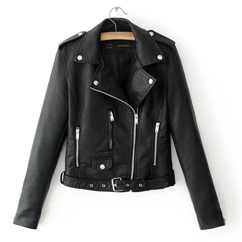 Explosions manteau en cuir femme 2025 printemps automne nouvelle veste en cuir de moto femmes vêtements de mode coréen dames survêtements