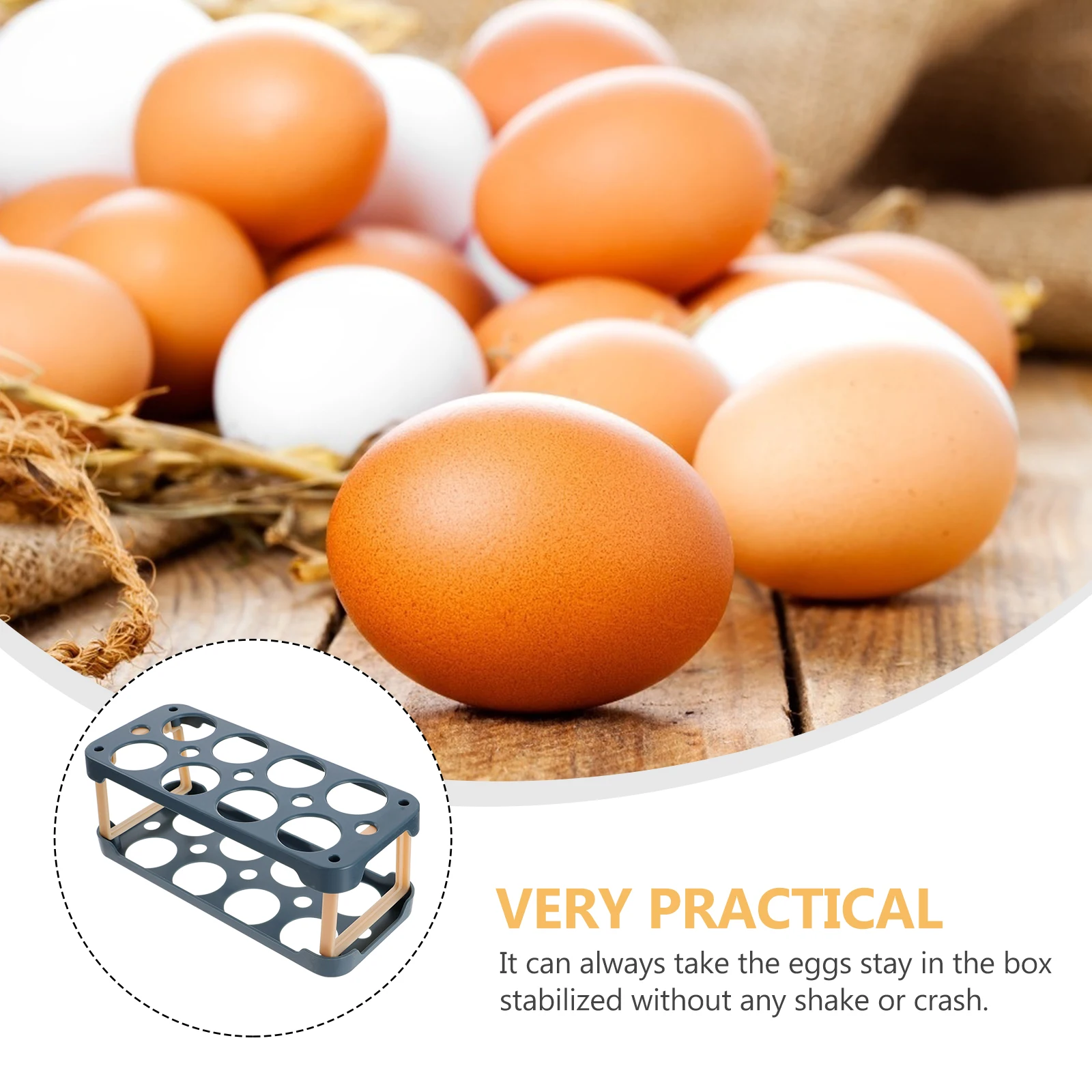 

Egg Carton Storage Holder for Refrigerator Mini Fridge Organizer Container Drawer
