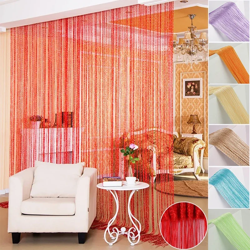 

New Multi-color Optional Colorful String Curtain Curtain for Doorway Partition Home Door Decor Window Divider Tassel Screen 커튼