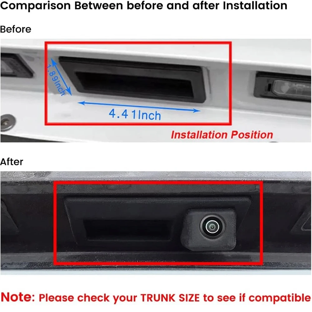 Neue hochwertige dynamische Rückfahrkamera für VW Golf Passat Variant 6 Plus Sharan Tiguan Touran Touareg Skoda Yeti Seat Alhambra, Kofferraumgriff-Rückfahrkamera 5K0980551 5N0827566A 5N0827566J – Detail 5