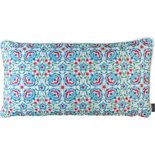 Unique By Dilara Yarcı Turquoise Series Special Design Embroidered Pillow decorate