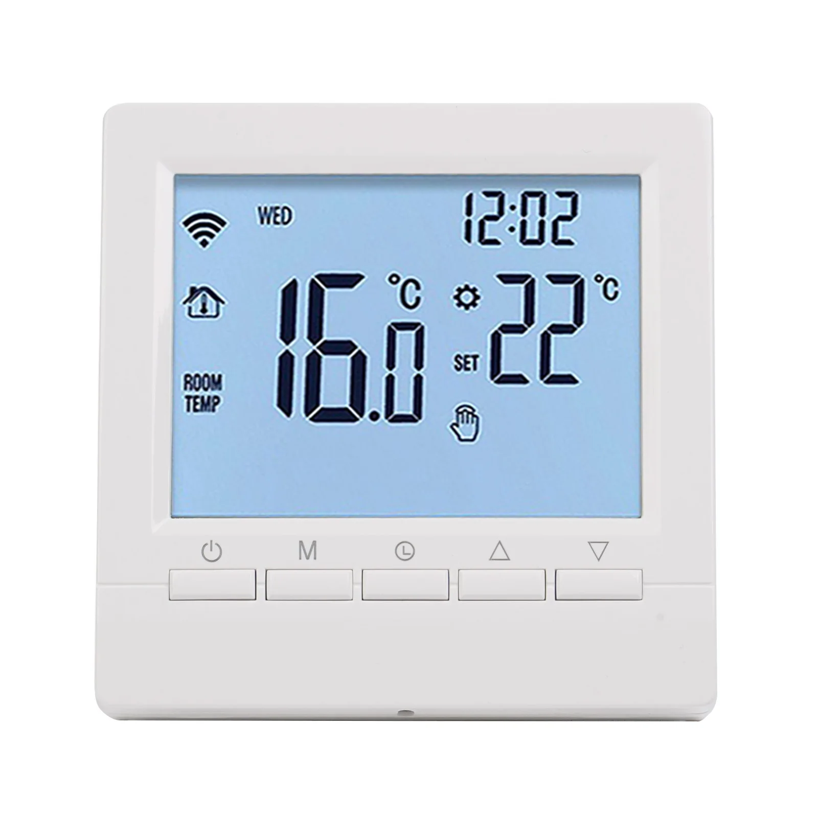 External Sensor Thermostat Home Improvement Wall Mounted AC85 240V Programmable Temperature All Touch Screen Controlling