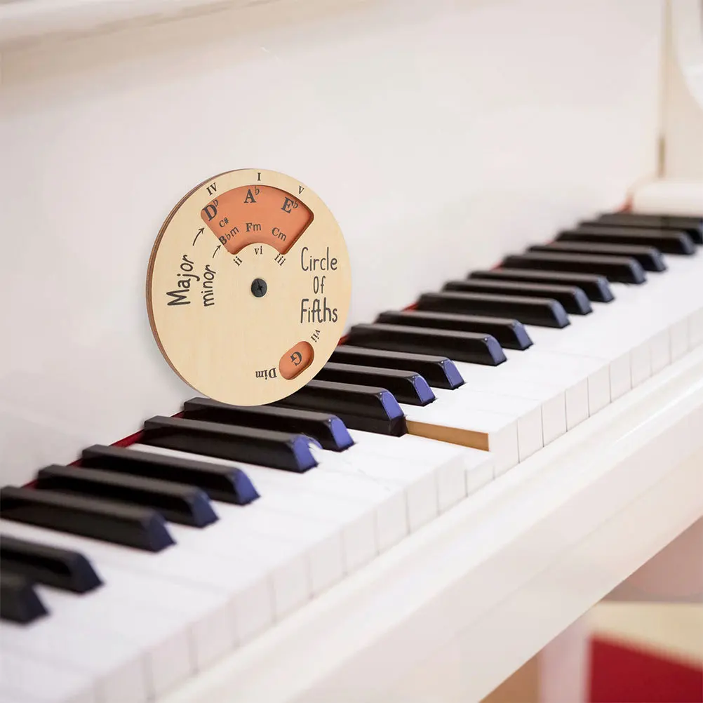 

2pcs Wooden Melody Tool Circle Of Fifths Chord Wheel For Piano Guitar Bass Ukulele Instrument Supply Accessory