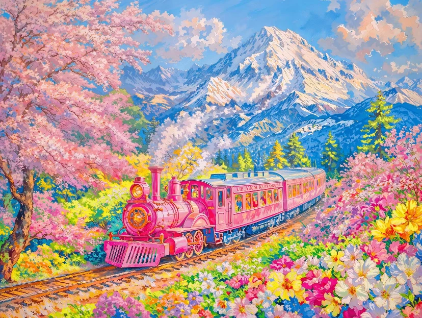 

9ct 60x80cm наборы с принтом поездов, вышивка крестиком, сделай сам, набор для рукоделия в китайском стиле, домашний декор, поделки с иглами