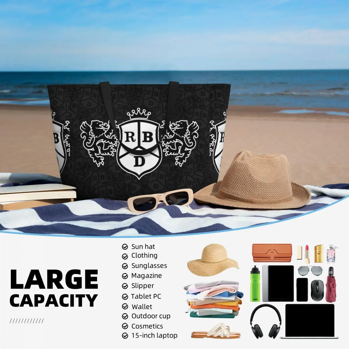 Rebelde Mexican Collage RBD bolso de playa deporte gimnasio Yoga Duffle bolso de mano grande bolso de viaje para mujer bolso de Fitness