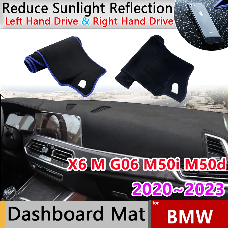 Dashboard Cover Board Mat Carpet Rug for BMW X6 M G06 M50i M50d 2020~2023 2022 Shade Cape Blanket Anti-sun Sticker Accessories