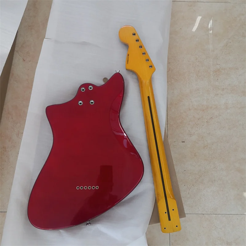 Metal Red Lacquer Guitar Body and Neck, Custom Various Color, Semi-Finished Products, Free Transportation