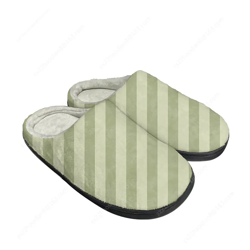 Color Striped Home Cotton Custom Slippers High Quality Mens Womens Teenager Plush Fashion Casual Keep Warm Shoes Thermal Slipper