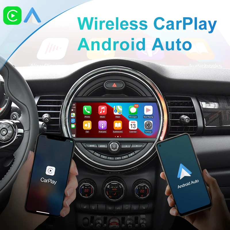 Wireless Apple CarPlay Box For BMW MINI CIC NBT EVO System 2011-2021 Car Play Android Auto Mirror Front Camera Rear View Reverse