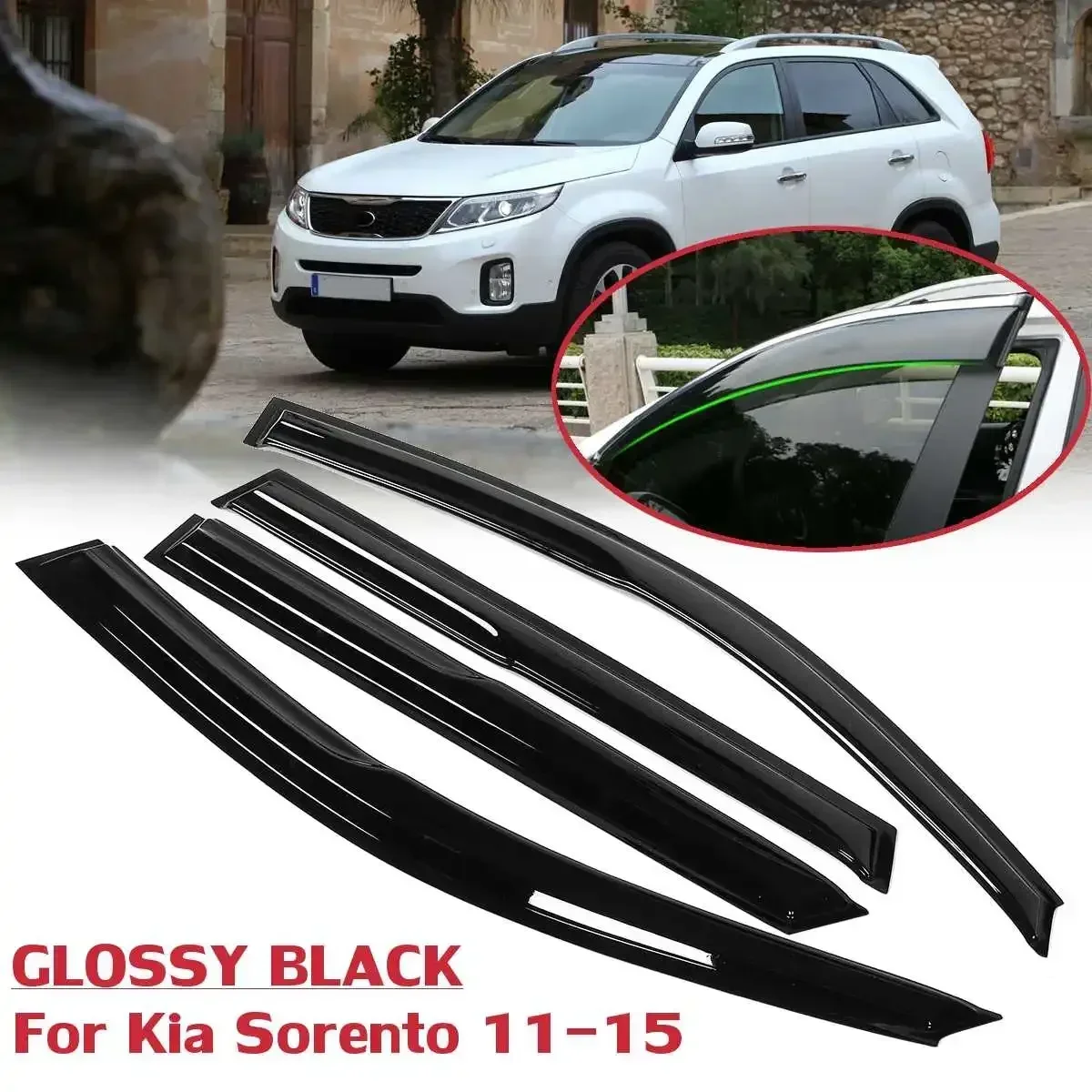 

Козырек для боковых окон Kia Sorento 2011-2015/2015-2020, 4 шт.