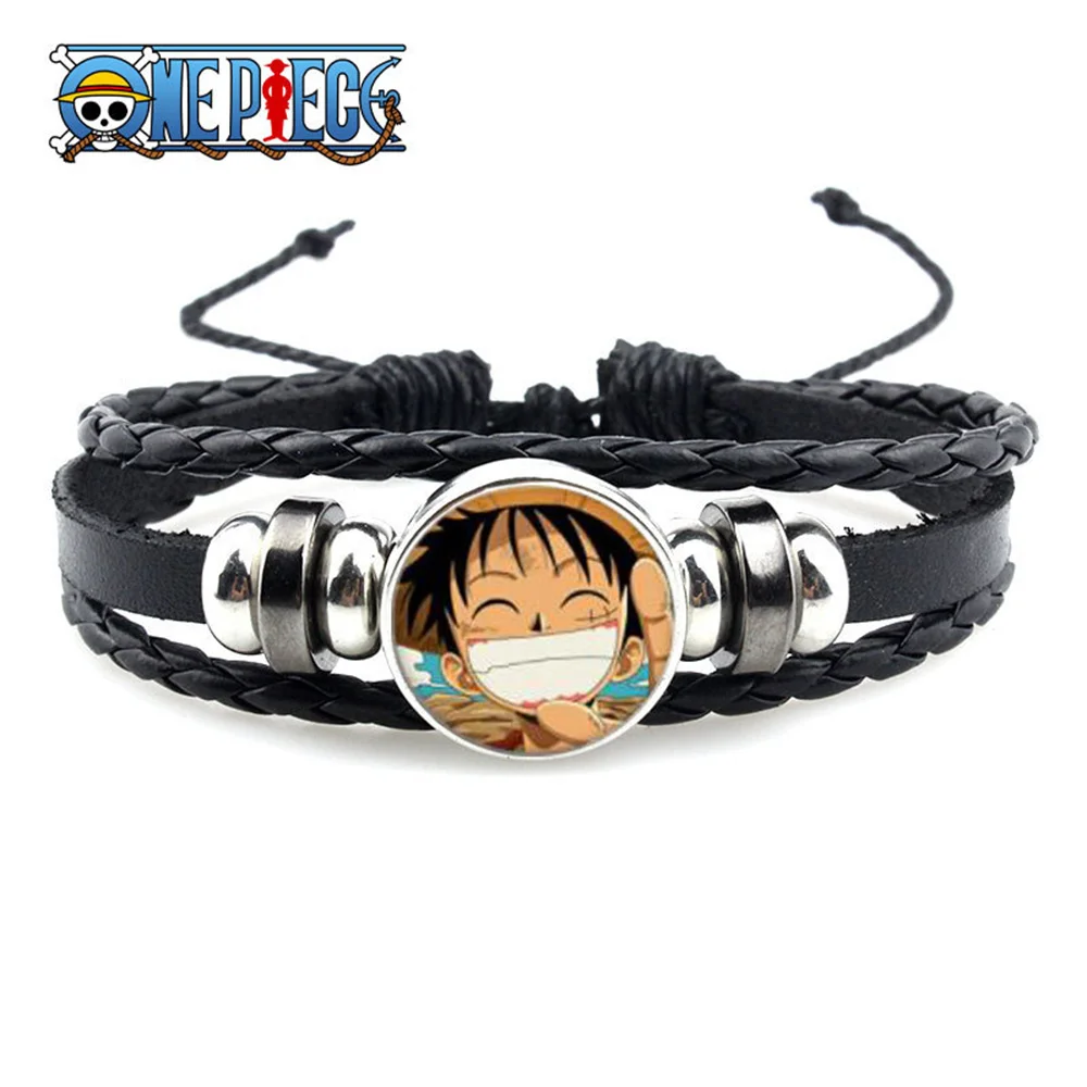 ONE PIECE Classic Bracelet Luffy Around ONE PIECE Zoro Chopper Time Gemstone Braided Bracelet Student Jewelry Party Gift