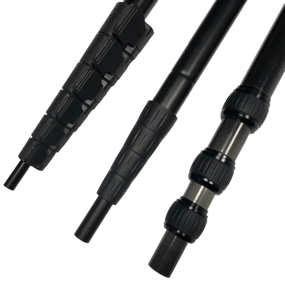 Custom 20m 22m Carbon Fiber Telescopic Rod 45ft 60ft Lightweight Extension Lance for Sport with Pipe Clamp