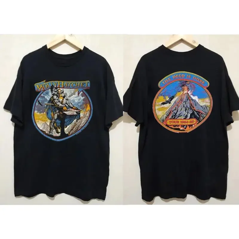 Molly Hatchet Band Tour The Deed is Done Heavy Cotton T Shirt UU1067