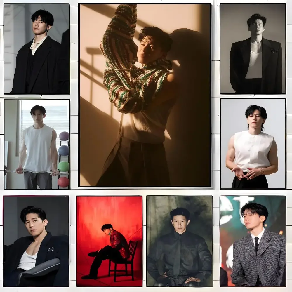 Action Movie Star K-Kim M-Moo Y-Yeol Poster Self-adhesive Art Waterproof Paper Sticker Coffee House Bar Room Wall Decor