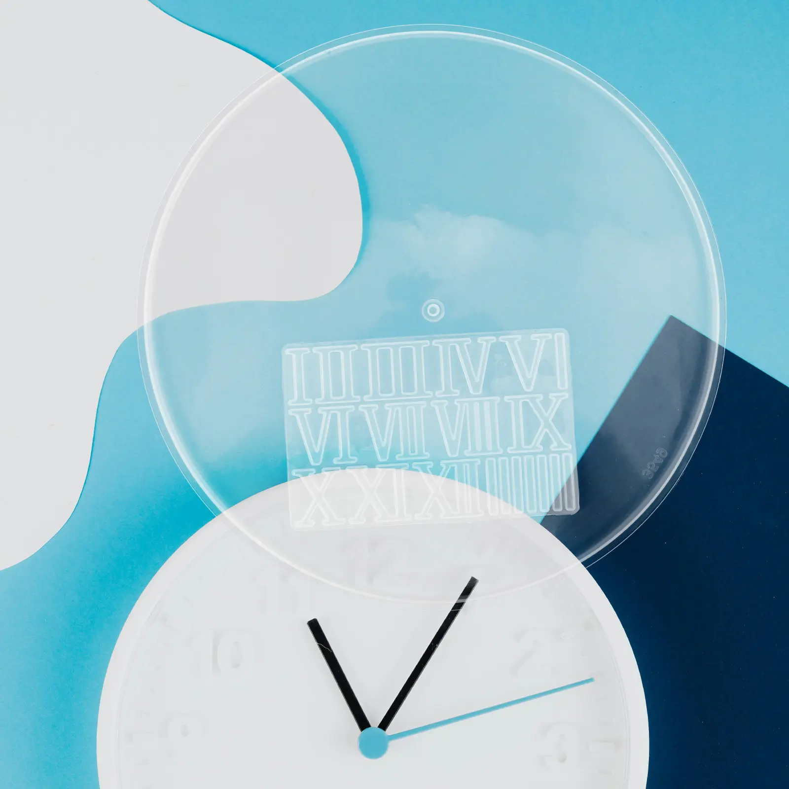 

Набор силиконовых форм для эпоксидной смолы: круглые часы с арабскими цифрами, антипригарные, для DIY проектов, многоразовые, с дизайном римских цифр, пустые