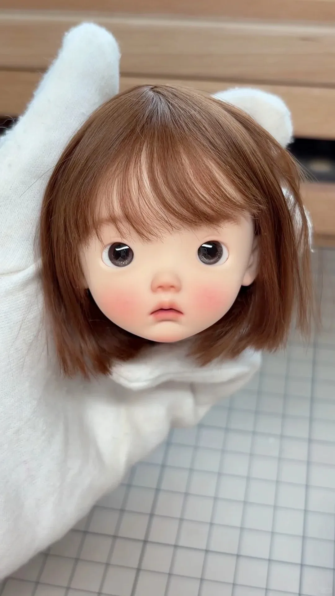 Toy Baby Angel Dolls Single Head for Sale 1/6  BJD Doll Makeup Head  xiaocao  Girl High-Quality Resin