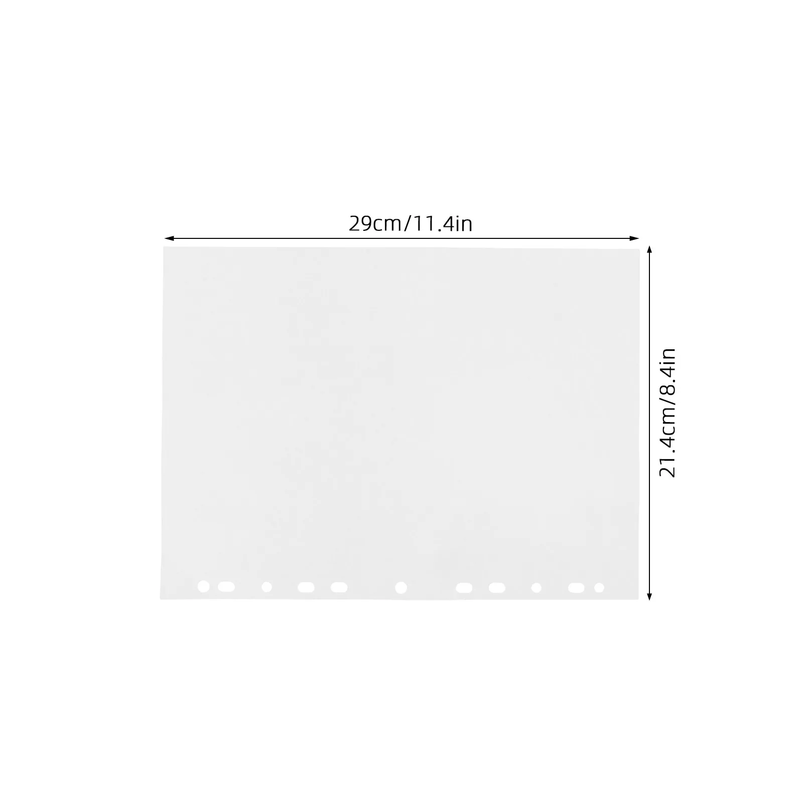 20Pcs A4 Double Sided Sticker Release Paper Blank Punched Binder Inserts Reusable Sticker Book Refill Pages for Organization