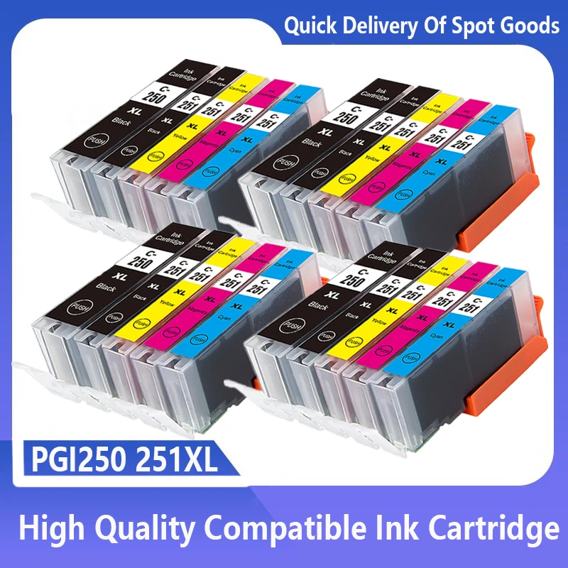 

Compatible PGI250 PGI-250 CLI-251 ink cartridge For canon PIXMA MG5420 MG5422 MG5520 MG5522 MG6420 IP7220 MX722 MX922 IX6820