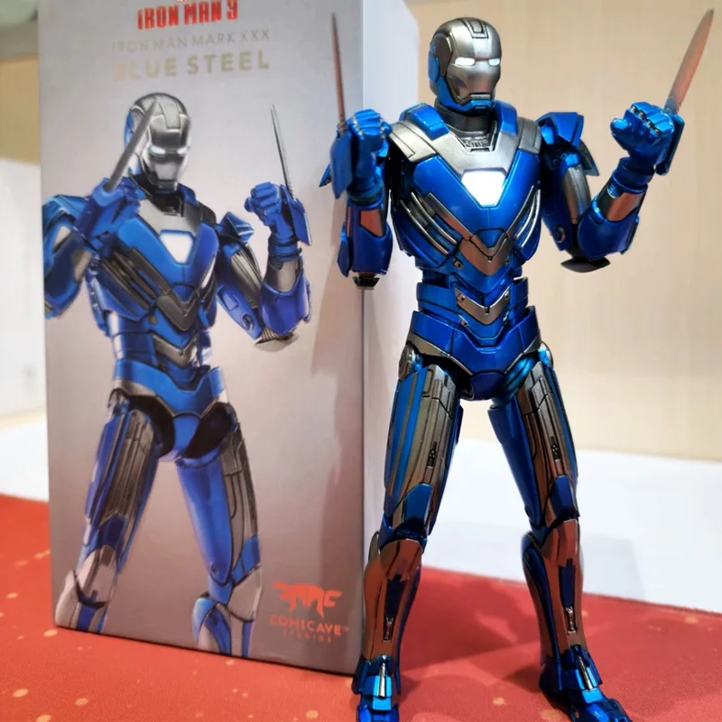 Offizielle Original Man Mk30 Blue Centurion Actionfigur aus Legierung mit Beweglichen Gelenken und LED-Beleuchtung, Sammlermodell für Erwachsene