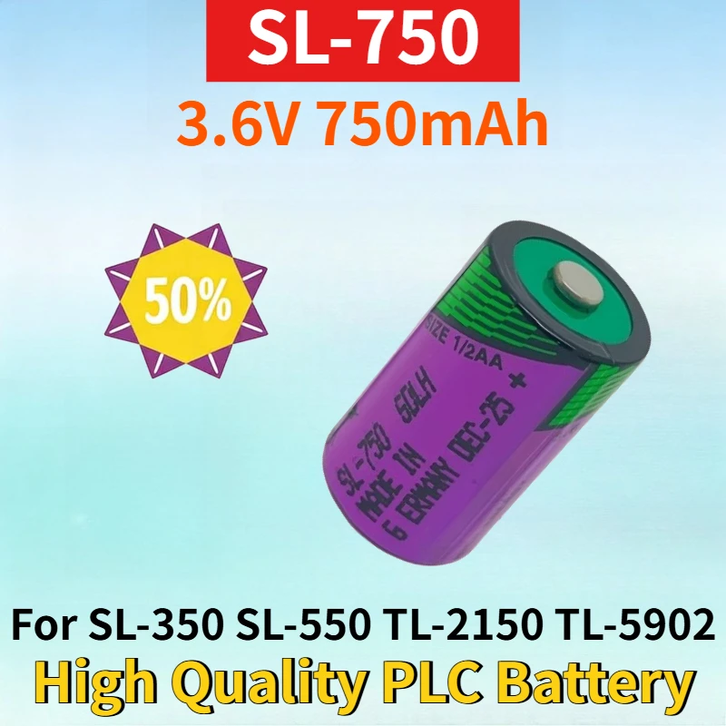 

SL-750 3.6V 750mAh Lithium-ion Rechargeable Battery for SL-350 SL-550 TL-2150 TL-5902 1/2AA High Quality PLC Replacement Battery